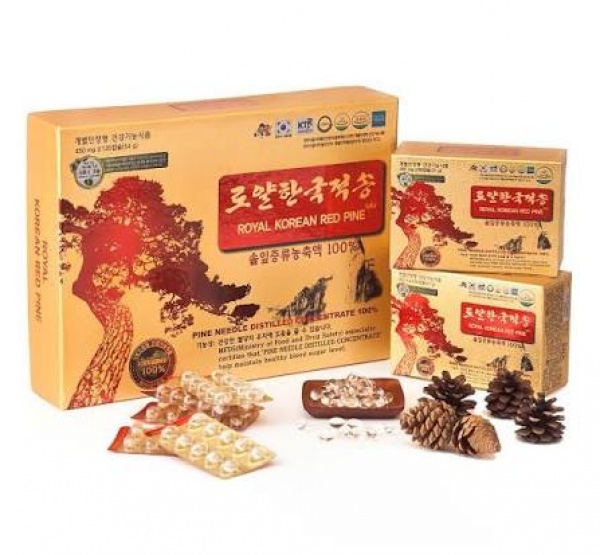 Tinh Dầu Thông Đỏ Hoàng Gia Hàn Quốc Hộp 120 Viên Royal Korean Red Pine Chính Hãng